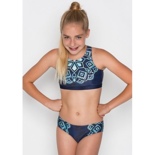 Boobs&Bloomers 38.71.3091 Mädchen Gwenny Halter Bikini Top I Blau Gr.: XXS bis S